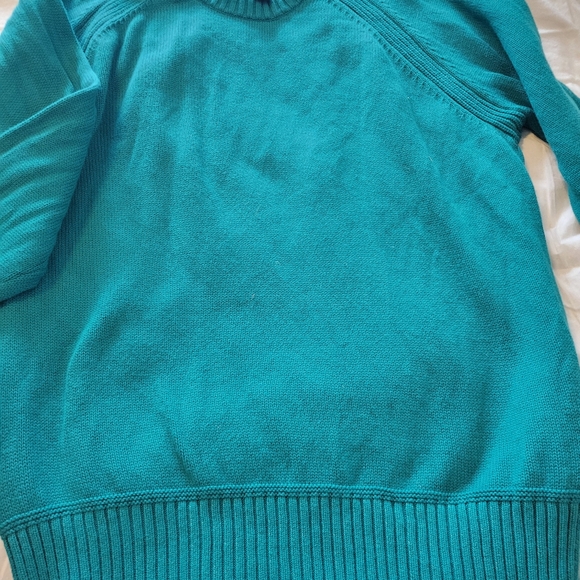 Lands' End Drifter Pullover Sweater Teal Men's Large - Picture 6 of 7